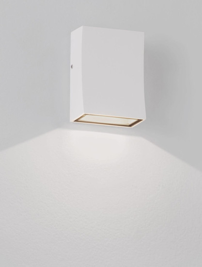 Nova Luce LED Außen-Wandleuchte Boxy 3W warmweiss 3000K IP65 Weiß Aluminium 9x6,5cm 9030149