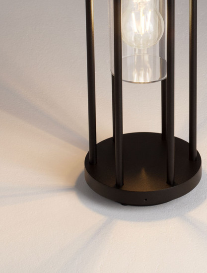 Nova Luce Wegeleuchte Elysium E27 IP65 salzwasserfest Schwarz Aluminium 35cm 9030152