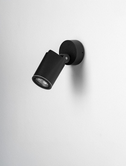 Nova Luce Außen-Wandleuchte Spy schwenkbar GU10 IP65 salzwasserfest Schwarz Aluminium Ø7cm 9030154