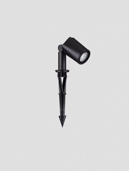 Nova Luce Erdspießleuchte Spy schwenkbar GU10 IP65 salzwasserfest Schwarz Aluminium 19cm 9030155