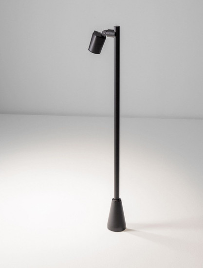 Nova Luce Wegeleuchte Spy schwenkbar GU10 IP65 salzwasserfest Schwarz Aluminium 100cm 9030157