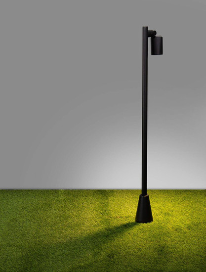 Nova Luce Wegeleuchte Spy schwenkbar GU10 IP65 salzwasserfest Schwarz Aluminium 100cm 9030157