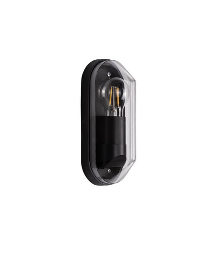 Nova Luce Außen-Wandleuchte Amel E27 IP65 salzwasserfest Schwarz Aluminium 23x9,5cm 9030164