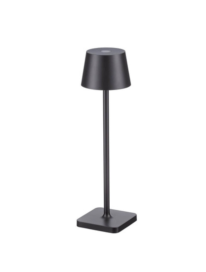 Nova Luce LED Akku-Tischleuchte Deck dimmbar 2W warmweiss 3000K USB IP54 Anthrazit Aluminium Ø8,5cm 9030561
