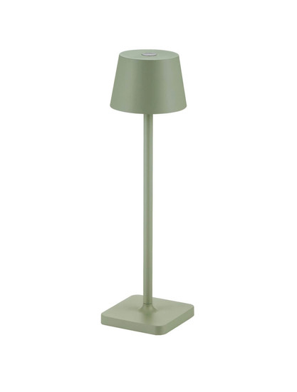 Nova Luce LED Akku-Tischleuchte Deck dimmbar 2W warmweiss 3000K USB IP54 Olivgrün Aluminium Ø8,5cm 9030564