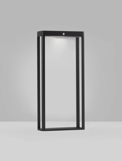 Nova Luce LED Solar-Wegeleuchte Berni 2W warmweiss 3000K Bewegungsmelder IP65 Schwarz Aluminium 50cm 9030566