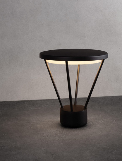 Nova Luce LED Sockelleuchte Virtus 16W warmweiss 3000K IP65 Schwarz Aluminium 33cm 9030572
