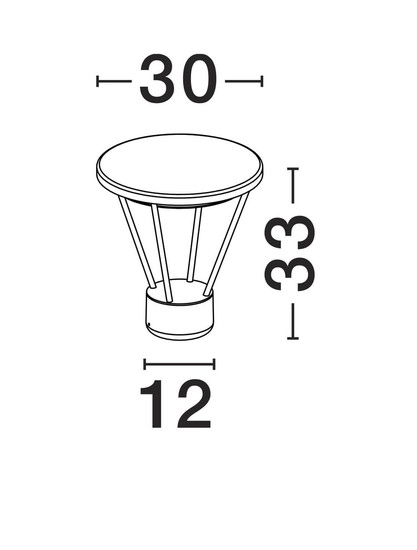 Nova Luce LED Sockelleuchte Virtus 16W warmweiss 3000K IP65 Schwarz Aluminium 33cm 9030572