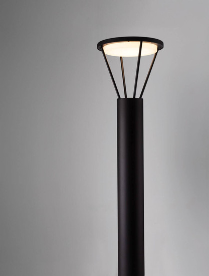 Nova Luce Montagepfosten für Wegeleuchte Virtus Schwarz Aluminium 155cm 9030575