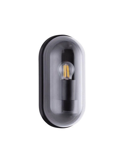 Nova Luce Außen-Wandleuchte Amel E27 IP65 salzwasserfest Schwarz Aluminium 25,5x12,5cm 9030577