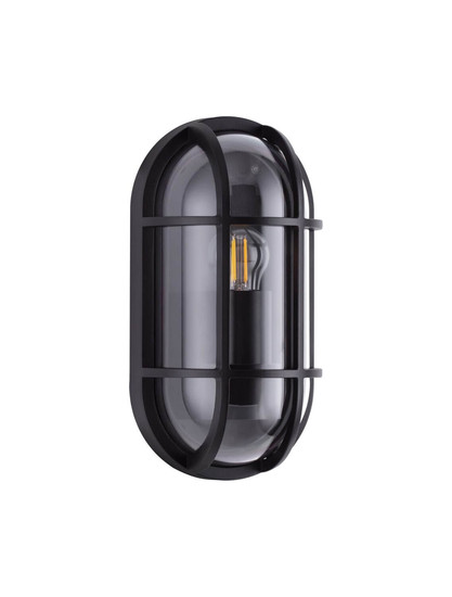 Nova Luce Außen-Wandleuchte Amel E27 IP65 salzwasserfest Schwarz Aluminium 27x14cm 9030578