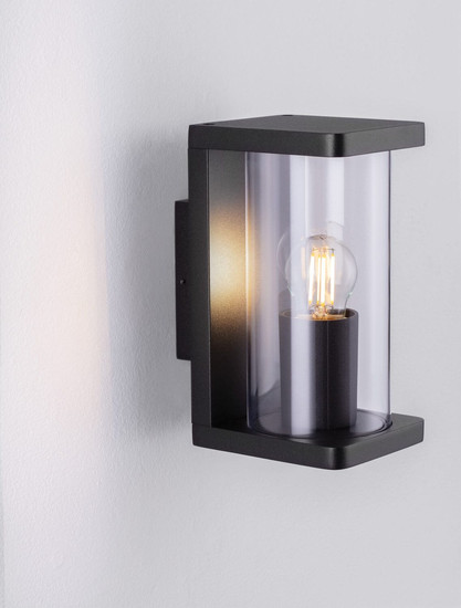 Nova Luce Außen-Wandleuchte Adoray E27 IP65 Schwarz Aluminium 20x14cm 9030579