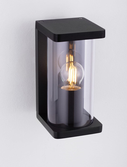 Nova Luce Außen-Wandleuchte Adoray E27 IP65 Schwarz Aluminium 20x14cm 9030579
