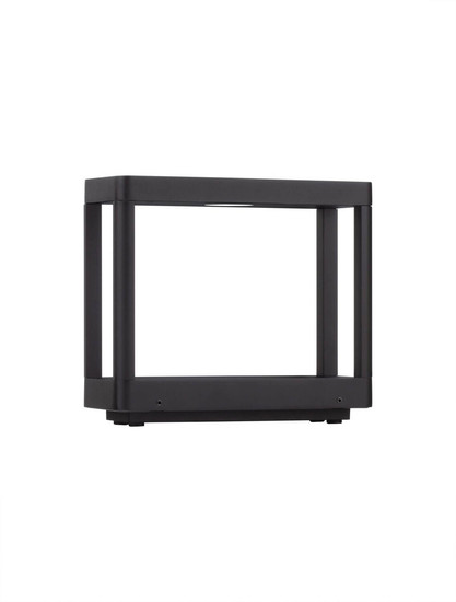 Nova Luce LED Sockelleuchte Cosmic 8W warmweiss 3000K IP65 Schwarz Aluminium 20cm 9030589