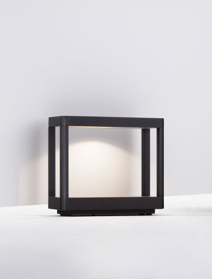 Nova Luce LED Sockelleuchte Cosmic 8W warmweiss 3000K IP65 Schwarz Aluminium 20cm 9030589