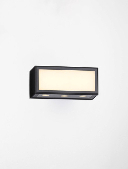 Nova Luce LED Außen-Wandleuchte Inga 11W warmweiss 3000K IP65 salzwasserfest Schwarz Aluminium 15x7cm 9030593