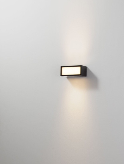 Nova Luce LED Außen-Wandleuchte Inga 11W warmweiss 3000K IP65 salzwasserfest Schwarz Aluminium 15x7cm 9030593