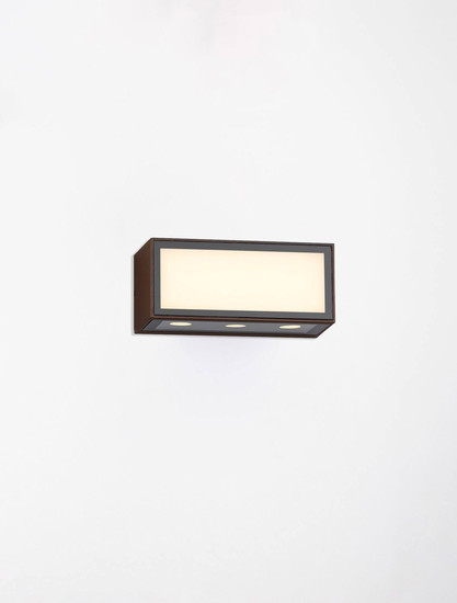 Nova Luce LED Außen-Wandleuchte Inga 11W warmweiss 3000K IP65 salzwasserfest Cortenstahl Aluminium 15x7cm 9030594