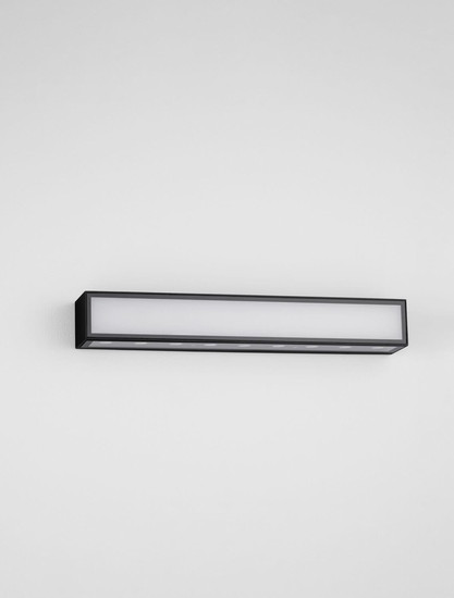 Nova Luce LED Außen-Wandleuchte Inga 31W warmweiss 3000K IP65 salzwasserfest Schwarz Aluminium 45x7cm 9030596