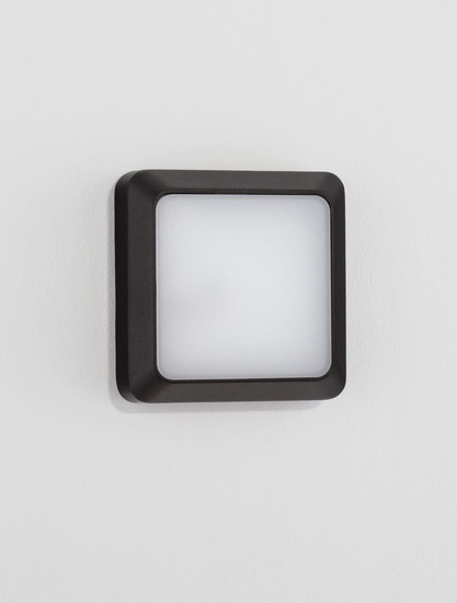 Nova Luce LED Außen-Wandleuchte Appia 5W warmweiss 3000K IP54 Schwarz Aluminium 12,5x12,5cm 9030597
