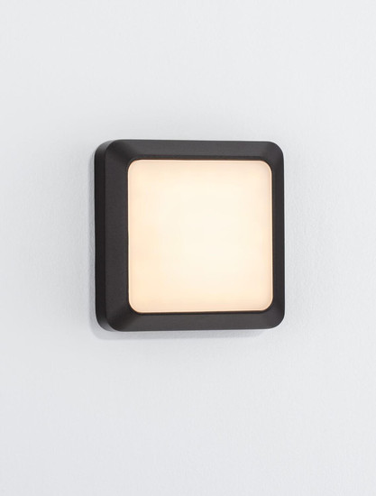 Nova Luce LED Außen-Wandleuchte Appia 5W warmweiss 3000K IP54 Schwarz Aluminium 12,5x12,5cm 9030597