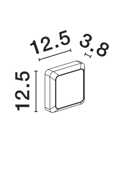 Nova Luce LED Außen-Wandleuchte Appia 5W warmweiss 3000K IP54 Schwarz Aluminium 12,5x12,5cm 9030597