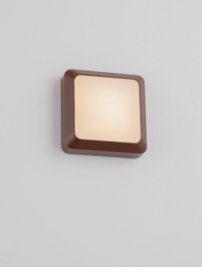 Nova Luce LED Außen-Wandleuchte Appia 5W warmweiss 3000K IP54 Cortenstahl Aluminium 12,5x12,5cm 9030598