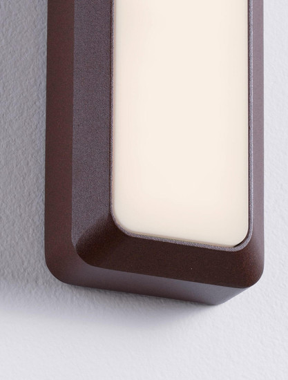 Nova Luce LED Außen-Wandleuchte Appia 5W warmweiss 3000K IP54 Cortenstahl Aluminium 20x8,5cm 9030600