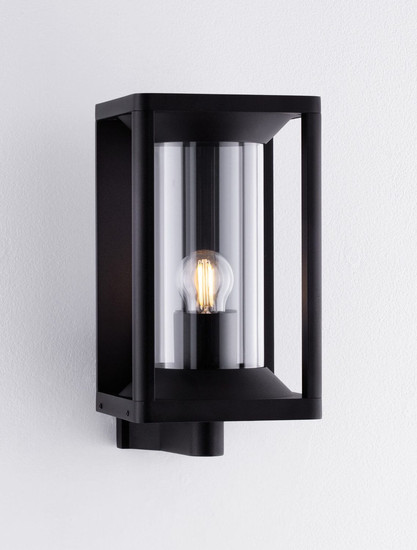 Nova Luce Außen-Wandleuchte Pacific E27 IP65 Schwarz Aluminium 28x21cm 9030602