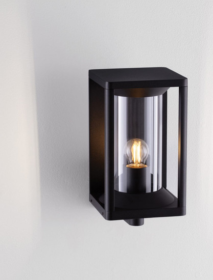 Nova Luce Außen-Wandleuchte Pacific E27 IP65 Schwarz Aluminium 28x21cm 9030602