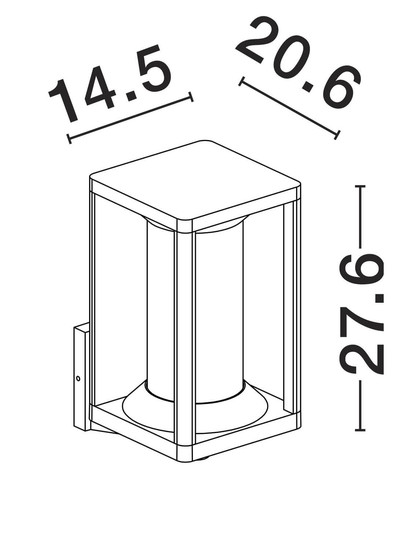 Nova Luce Außen-Wandleuchte Pacific E27 IP65 Schwarz Aluminium 28x21cm 9030602