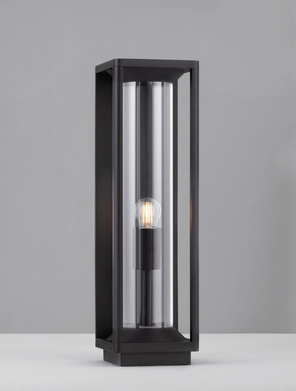 Nova Luce Wegeleuchte Pacific E27 IP65 Schwarz Aluminium 50cm 9030603