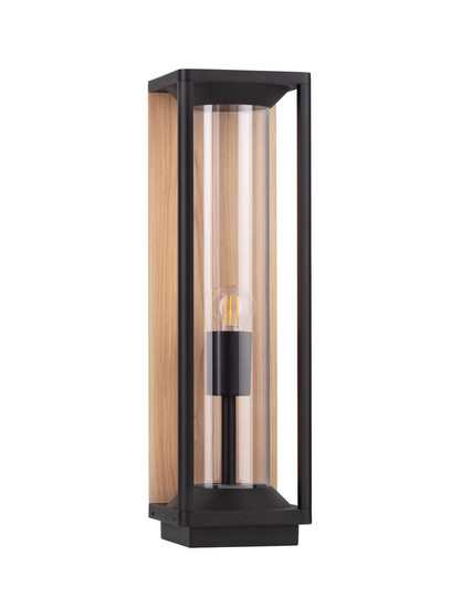 Nova Luce Wegeleuchte Pacific E27 IP65 Schwarz Holz Aluminium 50cm 9030604
