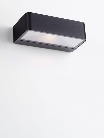 Nova Luce LED Solar-Wandleuchte Videno 2W warmweiss 3000K IP65 Anthrazit Aluminium 20x10cm 9030624