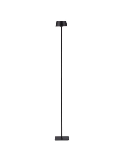 Nova Luce LED Akku-Stehleuchte Persea dimmbar 2W warmweiss 3000K USB IP54 salzwasserfest Schwarz Aluminium 115cm 9030625