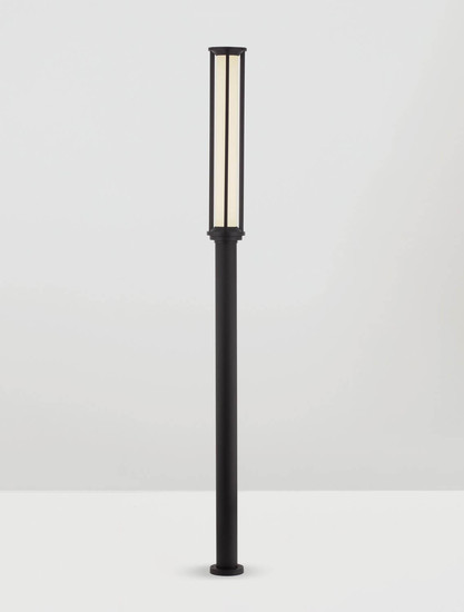Nova Luce LED Wegeleuchte Solstice 16W warmweiss 3000K IP65 Schwarz Aluminium 222cm 9030626