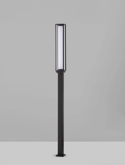 Nova Luce LED Wegeleuchte Solstice 16W warmweiss 3000K IP65 Schwarz Aluminium 220cm 9030627