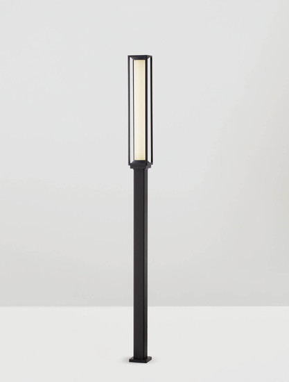 Nova Luce LED Wegeleuchte Solstice 16W warmweiss 3000K IP65 Schwarz Aluminium 220cm 9030627