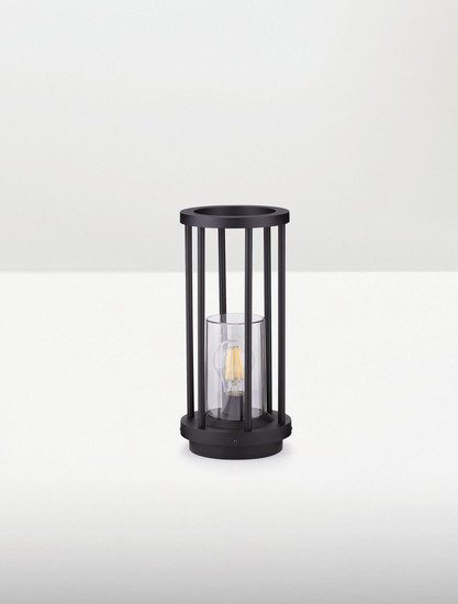 Nova Luce Wegeleuchte Elysium E27 IP65 salzwasserfest Schwarz Aluminium 35cm 9030628