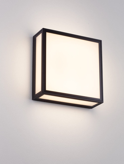 Nova Luce LED Außen-Wandleuchte Astral 16W warmweiss 3000K IP65 salzwasserfest Schwarz Aluminium 22x22cm 9030630