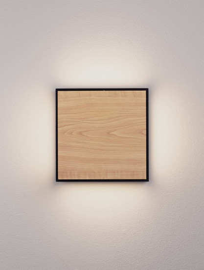 Nova Luce LED Außen-Wandleuchte Astral 16W warmweiss 3000K IP65 salzwasserfest Schwarz Holz Aluminium 22x22cm 9030631