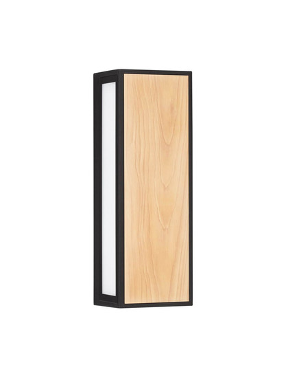 Nova Luce LED Außen-Wandleuchte Astral 10W warmweiss 3000K IP65 salzwasserfest Schwarz Holz Aluminium 26x9cm 9030633