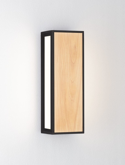 Nova Luce LED Außen-Wandleuchte Astral 10W warmweiss 3000K IP65 salzwasserfest Schwarz Holz Aluminium 26x9cm 9030633