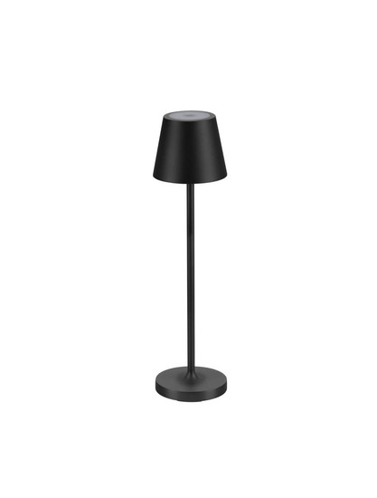 Nova Luce LED Akku-Tischleuchte Petit dimmbar 2W warmweiss 3000K IP54 salzwasserfest Anthrazit Aluminium Ø7cm 9030715
