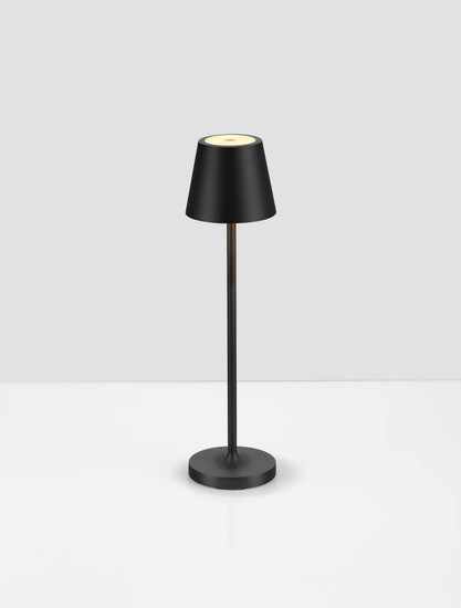 Nova Luce LED Akku-Tischleuchte Petit dimmbar 2W warmweiss 3000K IP54 salzwasserfest Anthrazit Aluminium Ø7cm 9030715