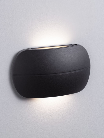Nova Luce LED Außen-Wandleuchte Prato 10W warmweiss 3000K IP65 Schwarz Aluminium 18x11cm 9030746