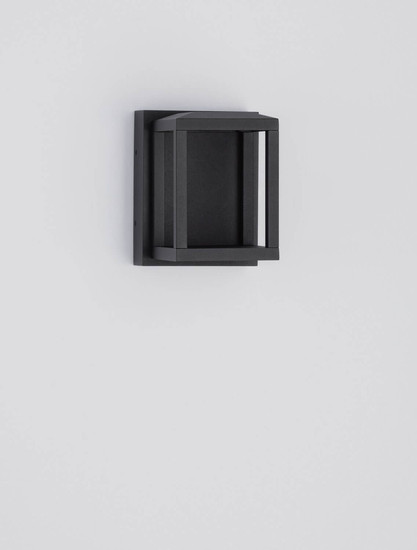 Nova Luce LED Außen-Wandleuchte Prive 9W warmweiss 3000K IP65 Schwarz Aluminium 13x12cm 9030751