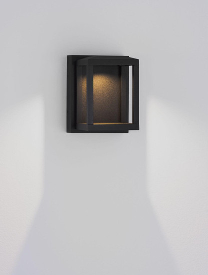 Nova Luce LED Außen-Wandleuchte Prive 9W warmweiss 3000K IP65 Schwarz Aluminium 13x12cm 9030751