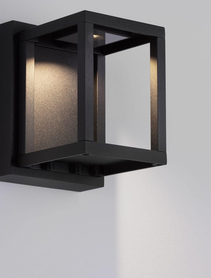 Nova Luce LED Außen-Wandleuchte Prive 9W warmweiss 3000K IP65 Schwarz Aluminium 13x12cm 9030751