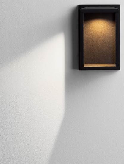 Nova Luce LED Außen-Wandleuchte Prive 14W warmweiss 3000K IP65 Schwarz Aluminium 19x14cm 9030752